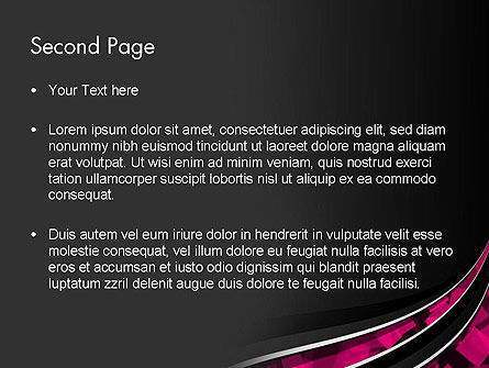 파워포인트 템플릿 - 분홍색 큐브가있는 투명한 물결, 슬라이드 2, 13595, 추상/직물 — PoweredTemplate.com