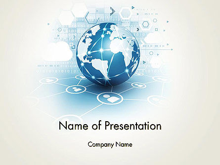 Strategic Communications PowerPoint Template, PowerPoint Template, 13622, Telecommunication — PoweredTemplate.com