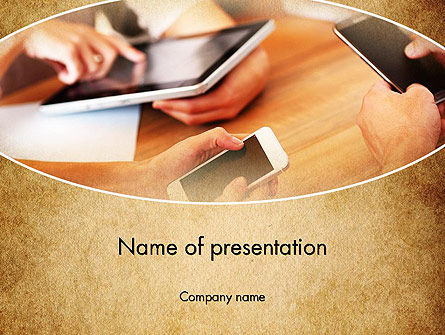Digital Addiction PowerPoint Template, 13630, Telecommunication — PoweredTemplate.com