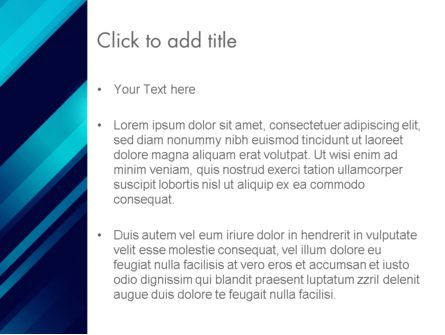 Modèle PowerPoint de feuilles bleues abstraites, Diapositive 3, 13635, Abstrait / Textures — PoweredTemplate.com