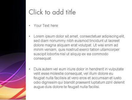 Modèle PowerPoint de lueur et lignes, Diapositive 3, 13644, Abstrait / Textures — PoweredTemplate.com