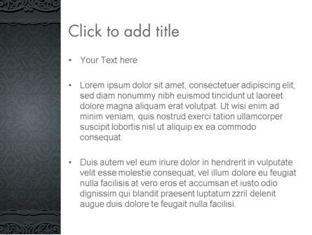 Plantilla de PowerPoint - fondo oscuro con adorno powerpoint templat, Diapositiva 3, 13673, Abstracto / Texturas — PoweredTemplate.com