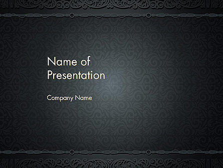 Dark Background with Ornament PowerPoint Templat, Free PowerPoint Template, 13673, Abstract/Textures — PoweredTemplate.com