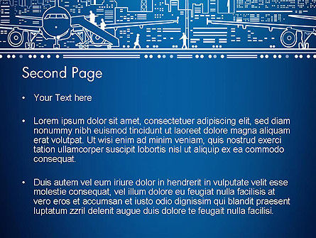 Modèle PowerPoint de panorama de l'aéroport, Diapositive 2, 13674, Voitures / Transport — PoweredTemplate.com