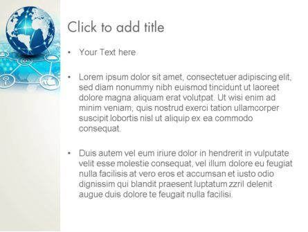Globe and Communication PowerPoint Template, Slide 3, 13708, Telecommunication — PoweredTemplate.com