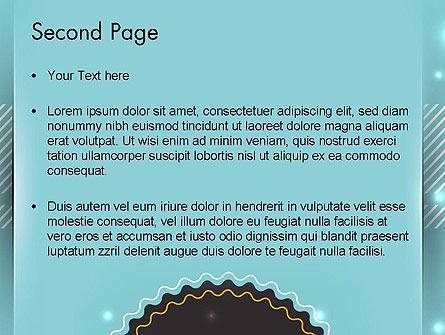 Templat PowerPoint Bingkai Bulat Dan Pirus, Slide 2, 13720, Abstrak/Tekstur — PoweredTemplate.com