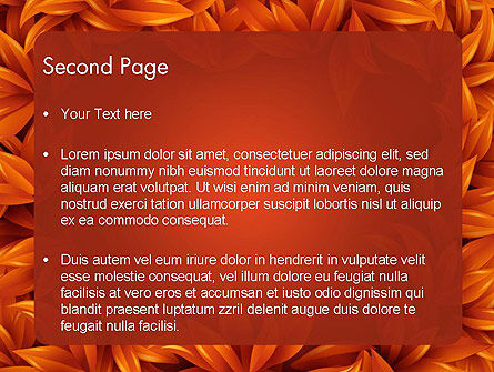 Orange Leaves Frame PowerPoint Template, Slide 2, 13726, Abstract/Textures — PoweredTemplate.com