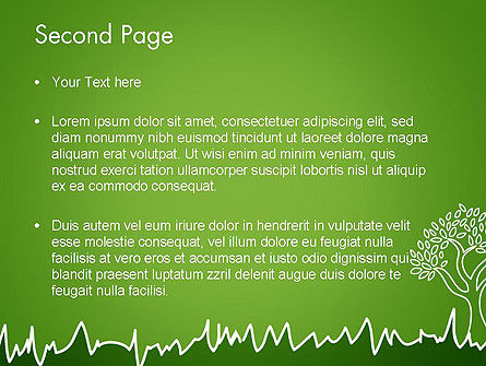 Groene Boom En Gras Illustratie PowerPoint Template, Dia 2, 13741, Natuur & Milieu — PoweredTemplate.com