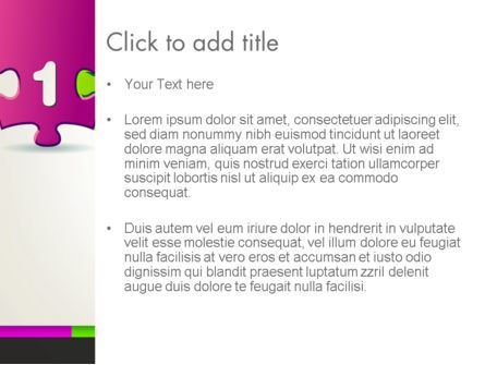 Modèle PowerPoint de pièce de puzzle avec numéros, Diapositive 3, 13755, Concepts commerciaux — PoweredTemplate.com
