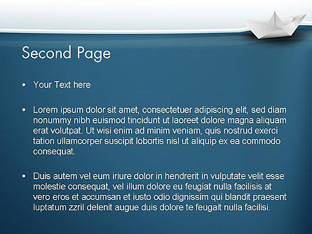 Origami Papieren Bootje PowerPoint Template, Dia 2, 13771, Business Concepten — PoweredTemplate.com