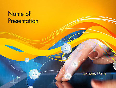 Touching Ipad PowerPoint Template, Gratis PowerPoint-sjabloon, 13785, Technologie en Wetenschap — PoweredTemplate.com