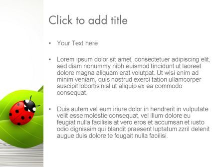 파워포인트 템플릿 - 녹색 나뭇잎과 흰색 원, 슬라이드 3, 13791, 자연 및 환경 — PoweredTemplate.com