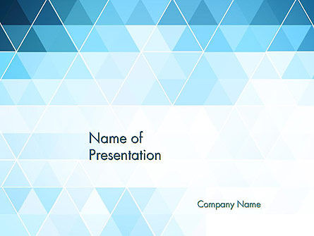 Blue Triangles PowerPoint Template, PowerPoint Template, 13798, Abstract/Textures — PoweredTemplate.com