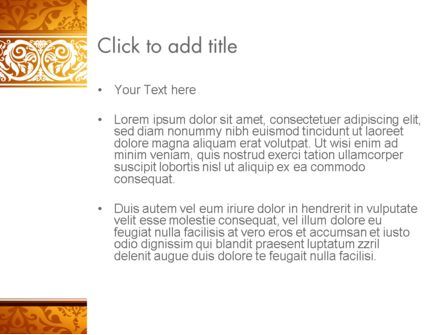 Arabesque PowerPoint Template, Slide 3, 13799, Abstract/Textures — PoweredTemplate.com