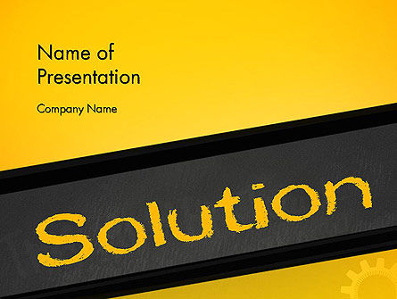 Solution PowerPoint Template, Free PowerPoint Template, 13815, Business Concepts — PoweredTemplate.com