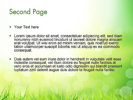 Grass On The Sunshine Rays PowerPoint Template, Slide 2, 13817, Nature & Environment — PoweredTemplate.com