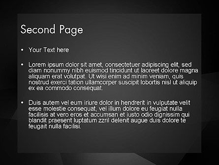 Zwarte Abstracte PowerPoint Template, Dia 2, 13818, Abstract/Textuur — PoweredTemplate.com