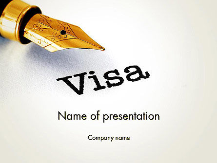Immigratie Visum PowerPoint Template, Gratis PowerPoint-sjabloon, 13830, Juridisch — PoweredTemplate.com