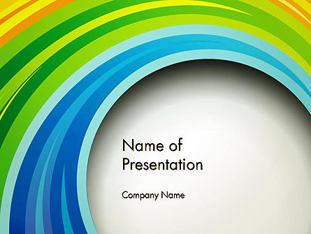 Plantilla de PowerPoint - tiras de papel en colores arco iris, Plantilla de PowerPoint, 13835, Abstracto / Texturas — PoweredTemplate.com