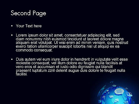 Digital Earth Globe PowerPoint Template, Slide 2, 13839, Global — PoweredTemplate.com