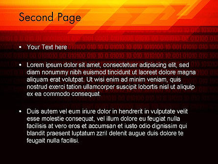 Modello PowerPoint - Volo della freccia rossa con il codice binario, Slide 2, 13841, Astratto/Texture — PoweredTemplate.com