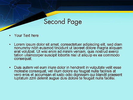 Cogwheels Connected with Thin Lines PowerPoint Template, Slide 2, 13870, Utilities/Industrial — PoweredTemplate.com