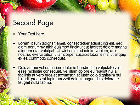 Modèle PowerPoint de aime les fruits et les légumes, Diapositive 2, 13871, Agriculture — PoweredTemplate.com