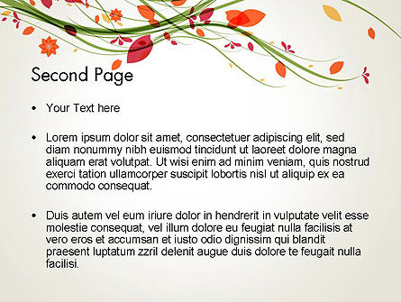Modello PowerPoint - Ramo con foglie d'autunno, Slide 2, 13874, Natura & Ambiente — PoweredTemplate.com