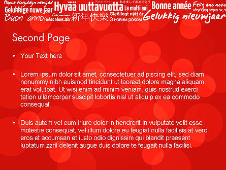 Modello PowerPoint - Auguri di nuovo anno in lingue diverse, Slide 2, 13877, Vacanze/Occasioni Speciali — PoweredTemplate.com