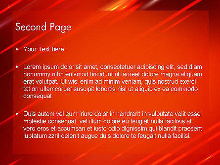 Red meteor dusche abstrakt PowerPoint Vorlage, Folie 2, 13881, Abstrakt/Texturen — PoweredTemplate.com