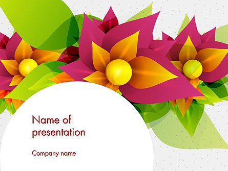 Abstract Flower PowerPoint Template, Free PowerPoint Template, 13888, Nature & Environment — PoweredTemplate.com