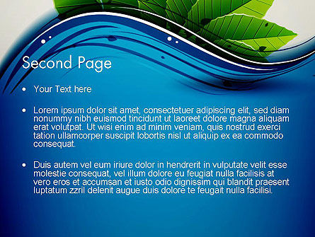 河和绿色的叶子PowerPoint模板, 幻灯片 2, 13901, 自然与环境 — PoweredTemplate.com