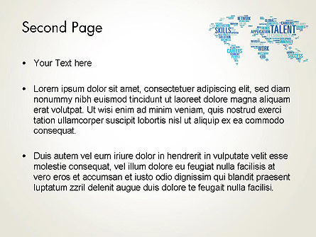 Templat PowerPoint Merekrut Kata Awan, Slide 2, 13913, Karier/Industri — PoweredTemplate.com