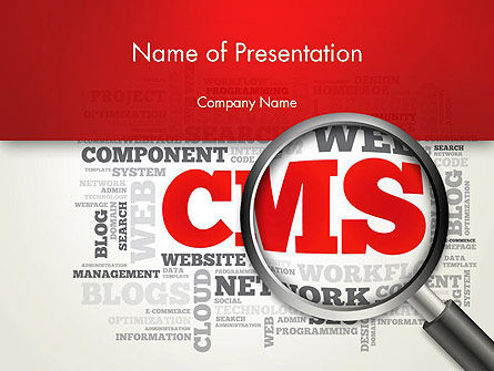 Modèle PowerPoint de nuage de mots cms, Gratuit Modele PowerPoint, 13919, Sciences / Technologie — PoweredTemplate.com
