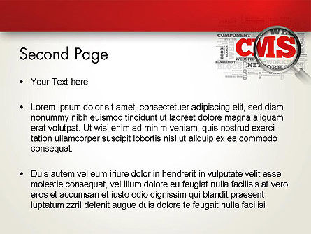 파워포인트 템플릿 - cms 단어 구름, 슬라이드 2, 13919, 기술 및 과학 — PoweredTemplate.com