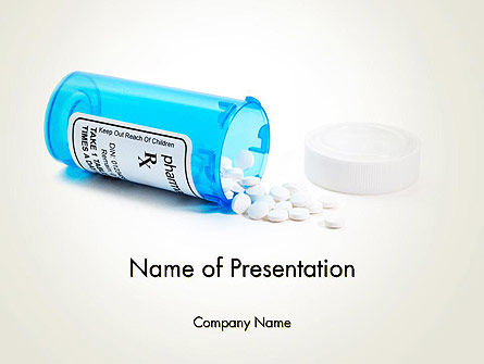 薬瓶 - PowerPointテンプレート, 無料 PowerPointテンプレート, 13932, 医療 — PoweredTemplate.com
