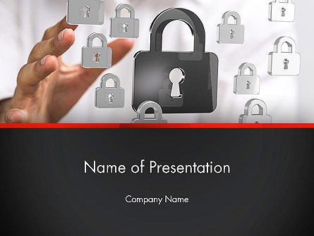 Data Protection and Security PowerPoint Template, PowerPoint Template, 13940, Technology and Science — PoweredTemplate.com