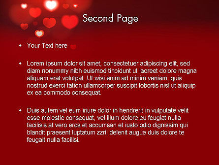 Hearts Love Theme PowerPoint Template, Slide 2, 13949, Holiday/Special Occasion — PoweredTemplate.com