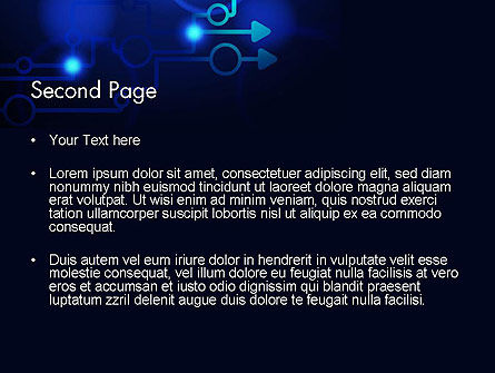 Blue Techno PowerPoint Template, Slide 2, 13950, Technology and Science — PoweredTemplate.com