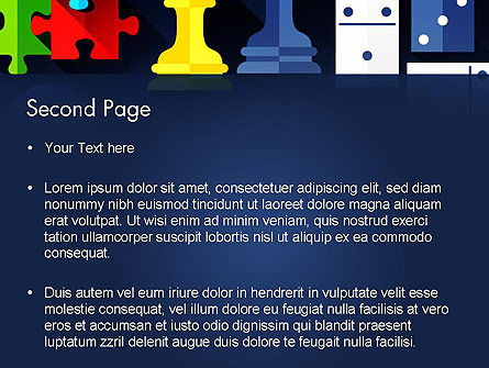Modèle PowerPoint de articles de jeu design plat, Diapositive 2, 13967, Carrière / Industrie — PoweredTemplate.com
