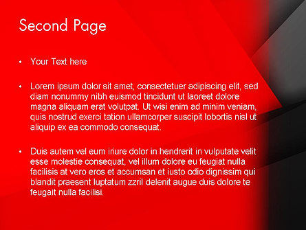Gefaltete rote und graue schichten abstrakt PowerPoint Vorlage, Folie 2, 13971, Abstrakt/Texturen — PoweredTemplate.com