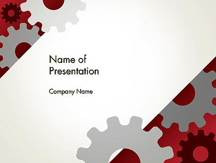 Cogwheels Gear Illustration PowerPoint Template, PowerPoint Template, 13996, Utilities/Industrial — PoweredTemplate.com