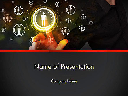 People's Connection Network PowerPoint Template, PowerPoint Template, 14007, Technology and Science — PoweredTemplate.com