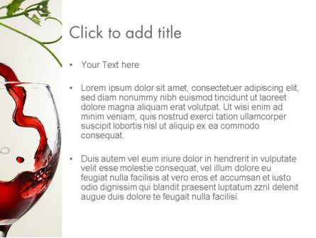 Red Wine Glass PowerPoint Template, Slide 3, 14021, Food & Beverage — PoweredTemplate.com