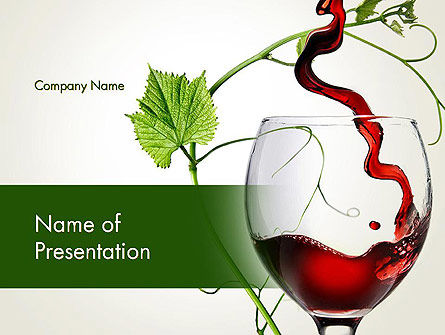 Red Wine Glass PowerPoint Template, 14021, Food & Beverage — PoweredTemplate.com