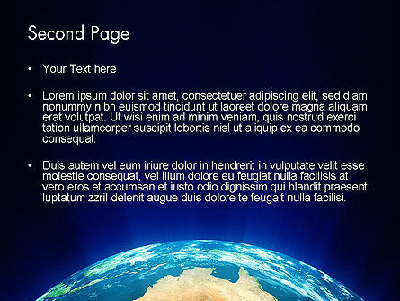 Australia on Earth PowerPoint Template, Slide 2, 14030, Global — PoweredTemplate.com