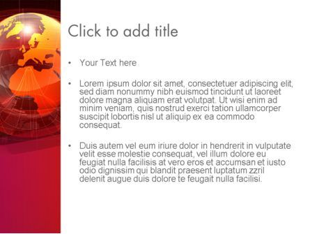 Red Globe Thema PowerPoint Template, Dia 3, 14042, Globaal — PoweredTemplate.com