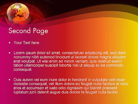 Red Globe Thema PowerPoint Template, Dia 2, 14042, Globaal — PoweredTemplate.com