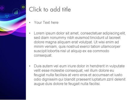 파워포인트 템플릿 - 앱 아이콘이있는 다채로운 파도, 슬라이드 3, 14044, 추상/직물 — PoweredTemplate.com