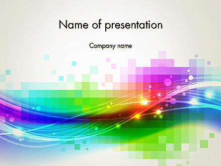 Music Visualizer Abstract PowerPoint Template, Gratis PowerPoint-sjabloon, 14047, Abstract/Textuur — PoweredTemplate.com